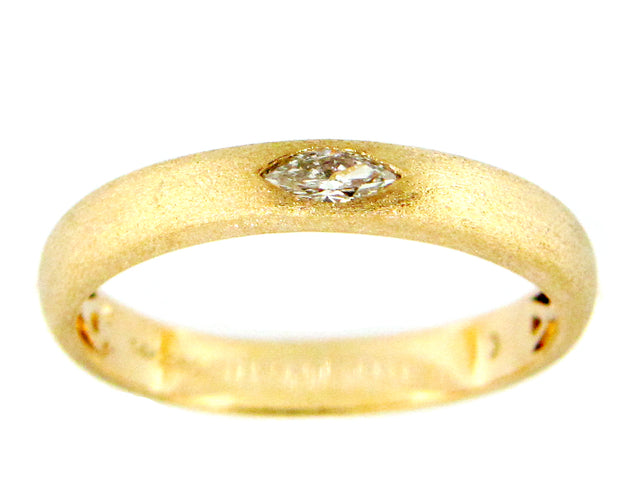 Diamond Marquis Burnish Set Ring