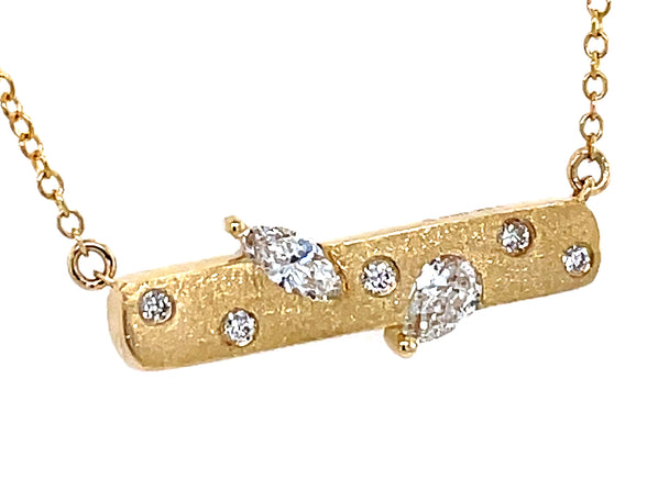 Diamond Motif Bar Necklace