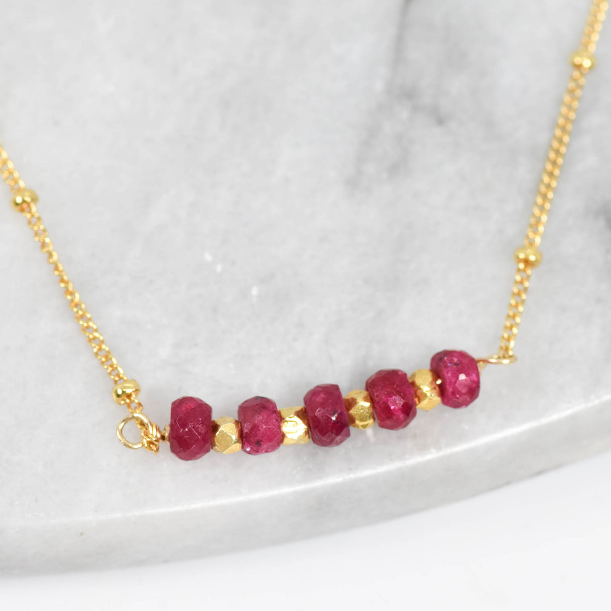 Gold and Ruby Necklace