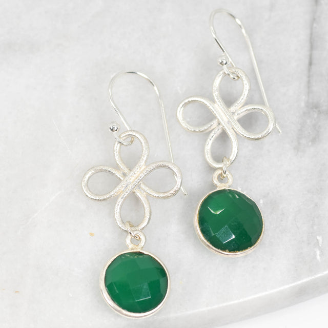 Emerald and Clover Earrings