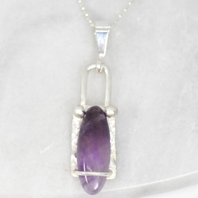Amethyst and Silver Necklace