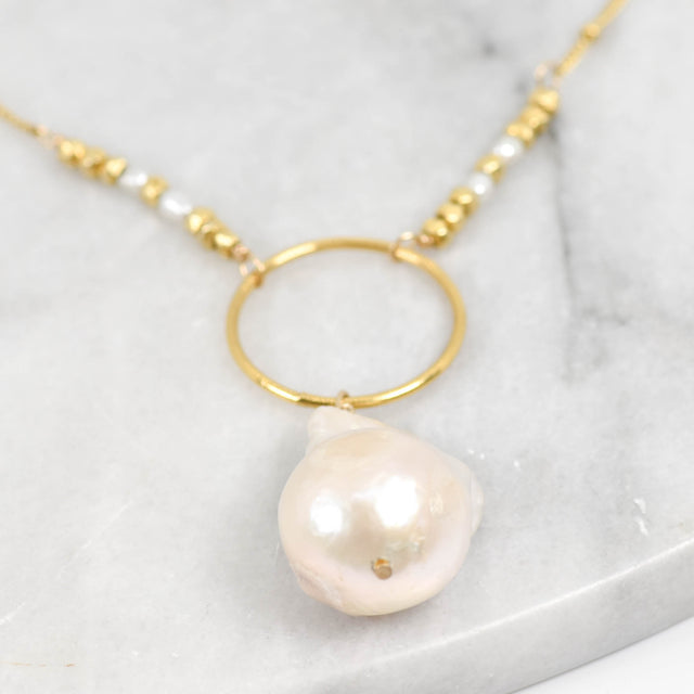 Baroque Pearl and Gold Fill Necklace