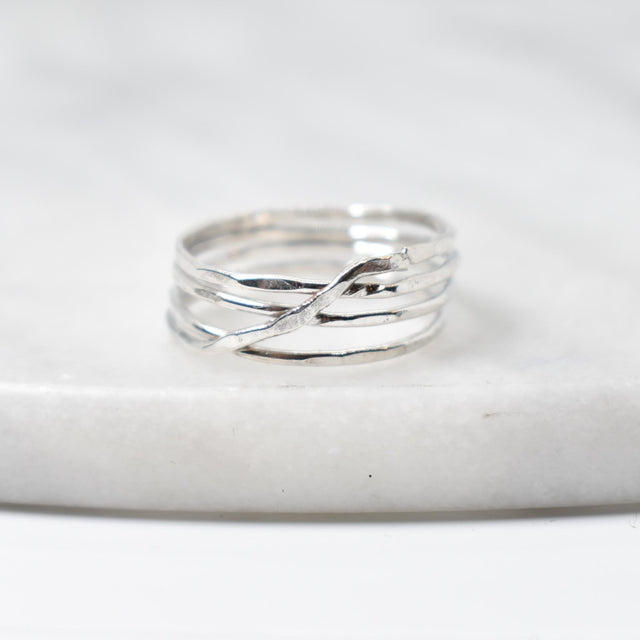 4-Wrap Sterling Silver Ring