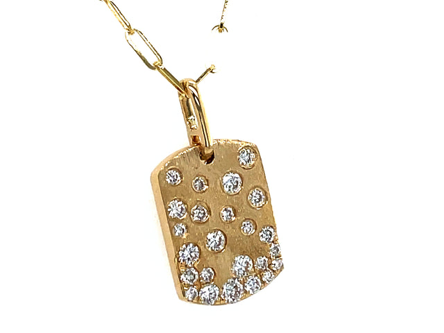 Diamond Confetti Dog Tag Necklace