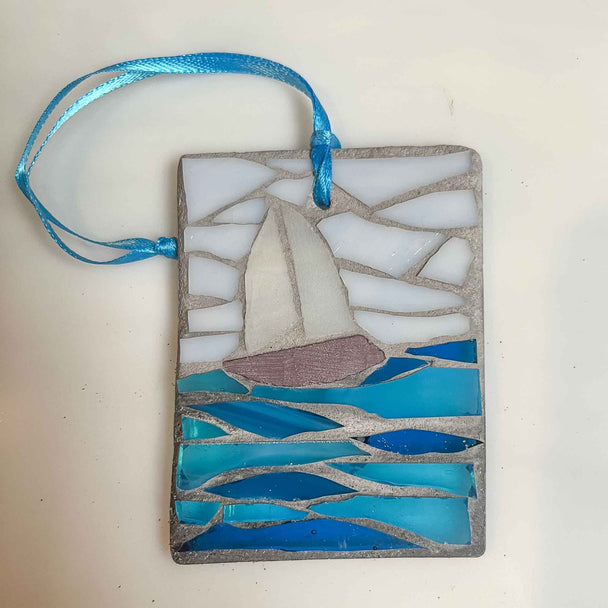 Blue Sky Sailboat Ornament