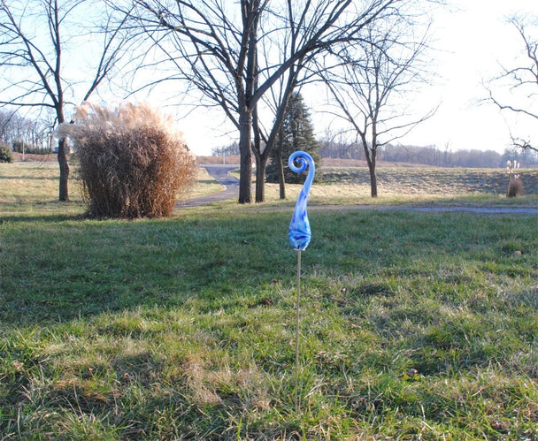 Yard Bow Sculpture Blue