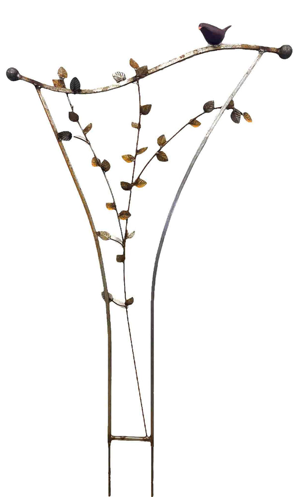 Purple Bird Sculpture Trellis