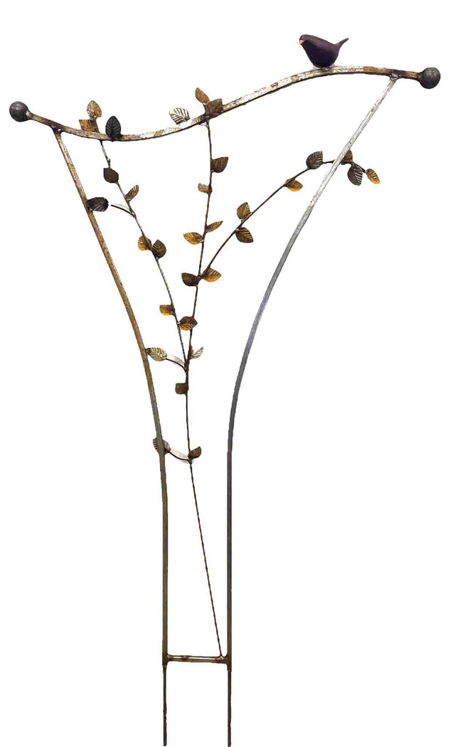 Purple Bird Sculpture Trellis