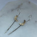 Crescent Moon With Dangle Earrings Brass