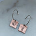 Square Dandelion Earrings Copper