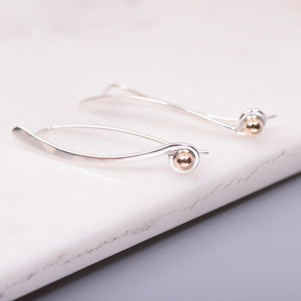 Forged C-curve Earrings
