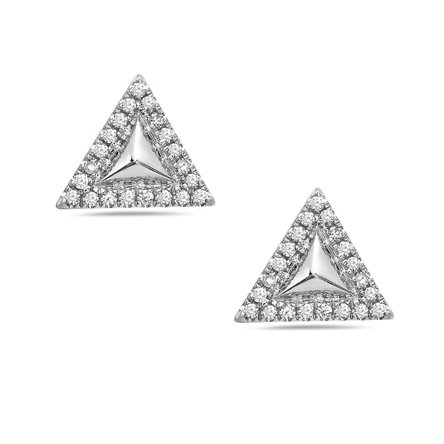 Diamond Triangle Post Earrings