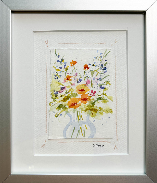 Flower Bouquet 6 Framed Card