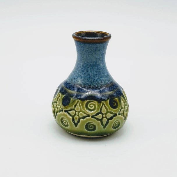 Amphora Bud Vase With Pattern Green