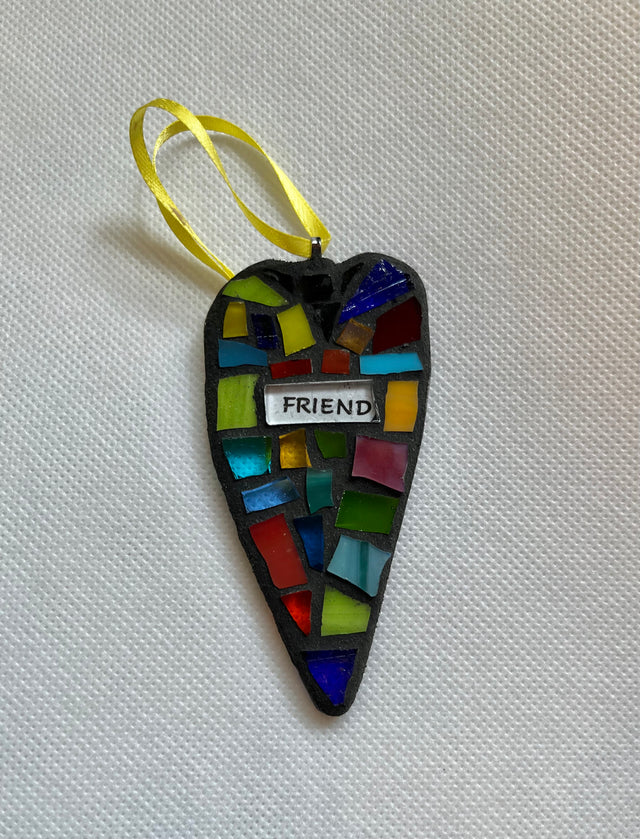 Friend Rainbow Heart Ornament