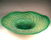 Green Large Fluted Bowl Grid Pattern