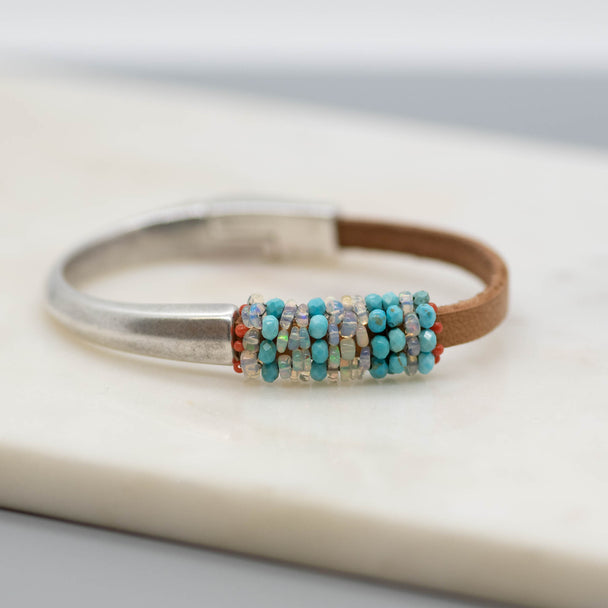 Turquoise and Opal Bracelet