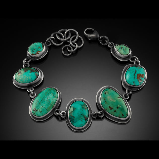 Turquoise and Azurite Bracelet