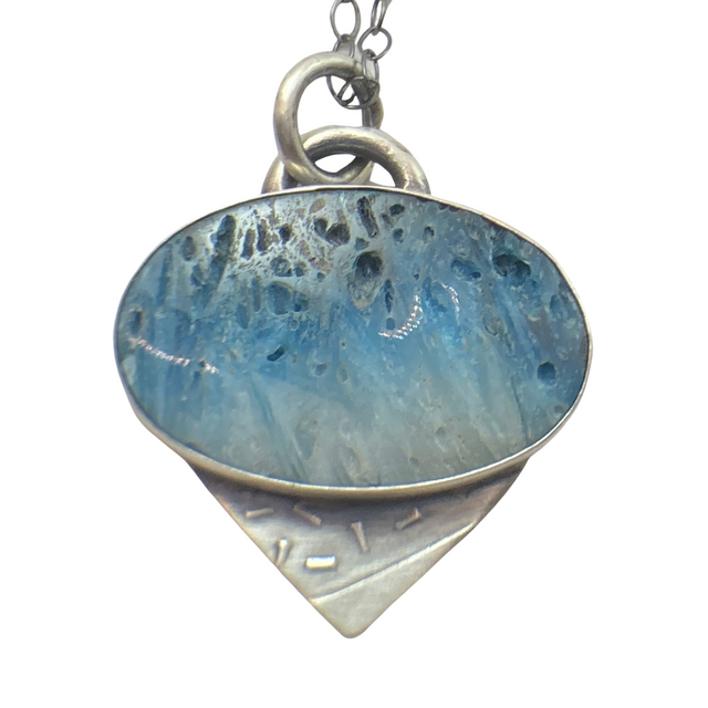 Blue Ice Agate Necklace