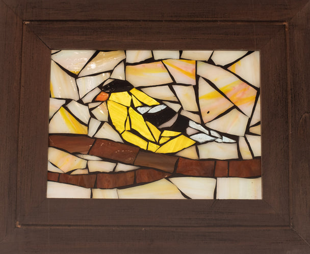 Goldfinch Window, Kellie Hanson, Glass Mosaic