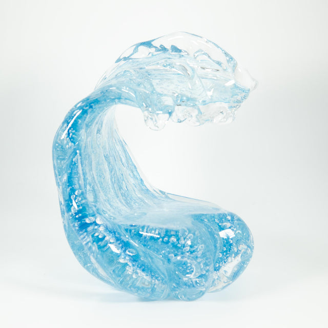 Large Textured Soft Blue Wave