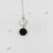 Onyx Hammered Circle Necklace