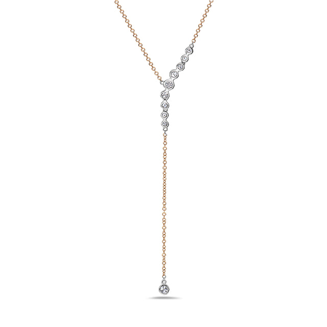 Dangling Diamond Bezel Necklace