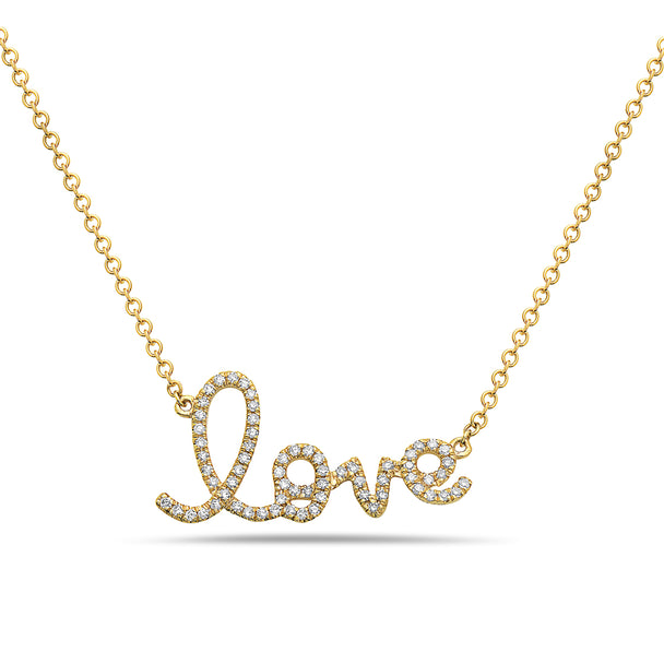 Diamond "Love" Necklace