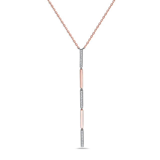 Dangling Diamond Bar Necklace
