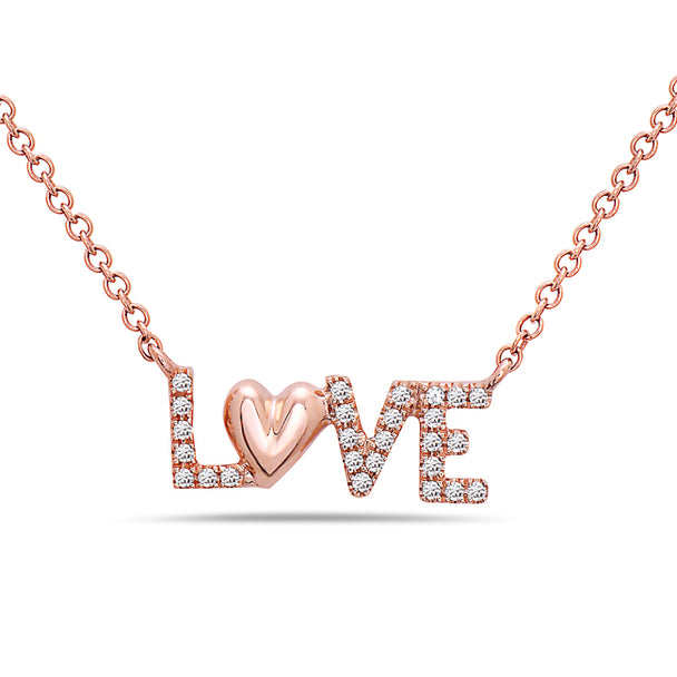 Diamond "Love" Necklace