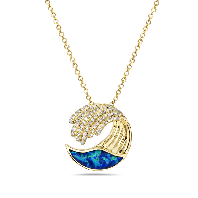 Australian Opal Wave Necklace