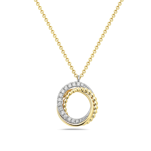 Intertwined Gold Diamond Necklace