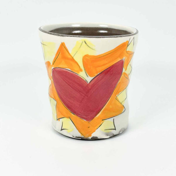 Flaming Heart Cup Orange