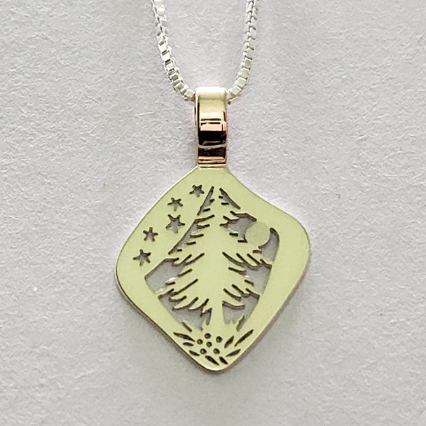 Pine Tree and Stars Necklace