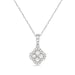 Diamond Clover Pendant Neckla White Gold