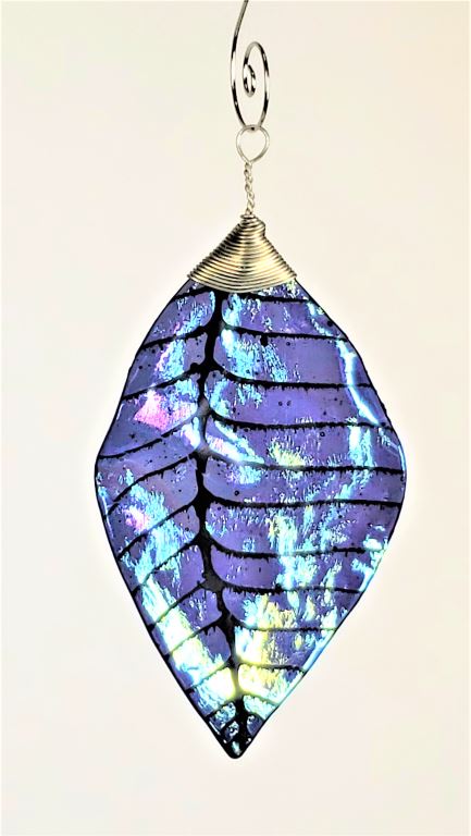 Translucent Purple Leaf Ornament