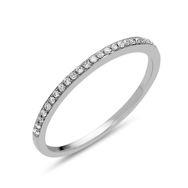 Thin Diamond Stacker Ring