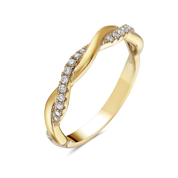 Intertwined Diamond Stacker Ring