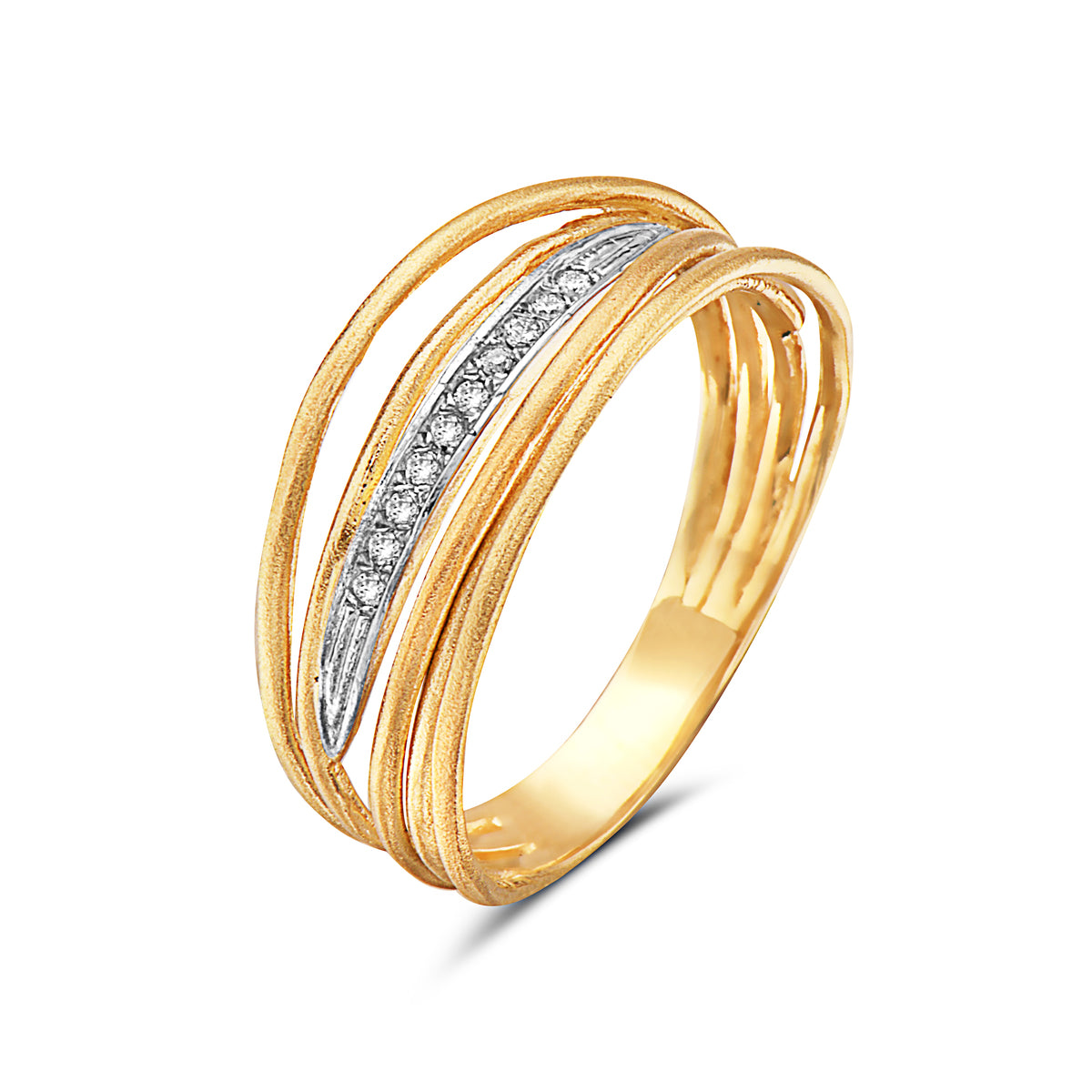 Diamond Crossover Ring – Plum Bottom Gallery