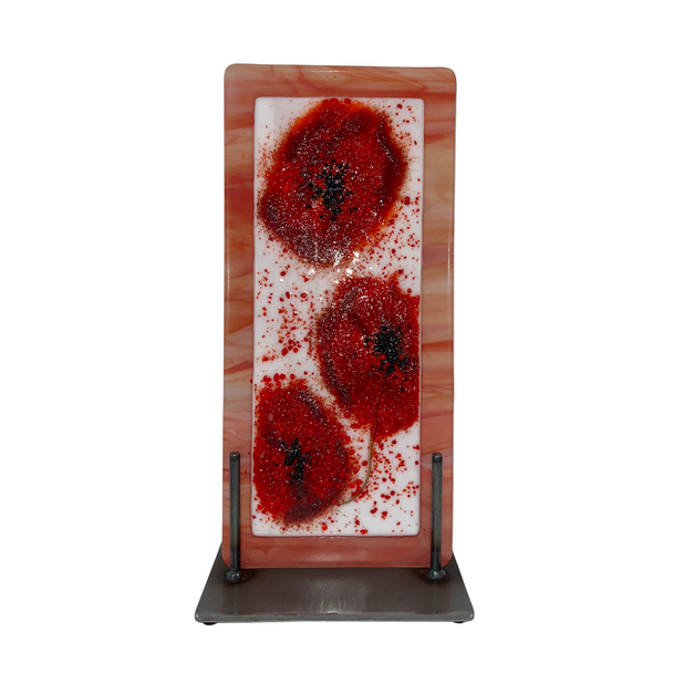 Poppies Framed in Red