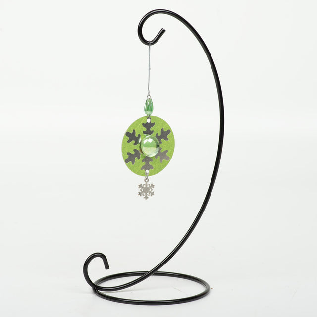 Green Steel Snowflake Ornament