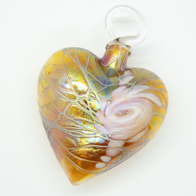 Gold Swirl Heart Ornament