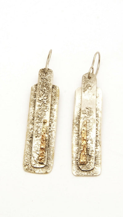 Reticulated Earring With Gold Accent