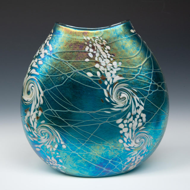 Tropical Swirl Flat Vase