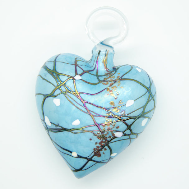 Turquoise/Silver Heart Ornament