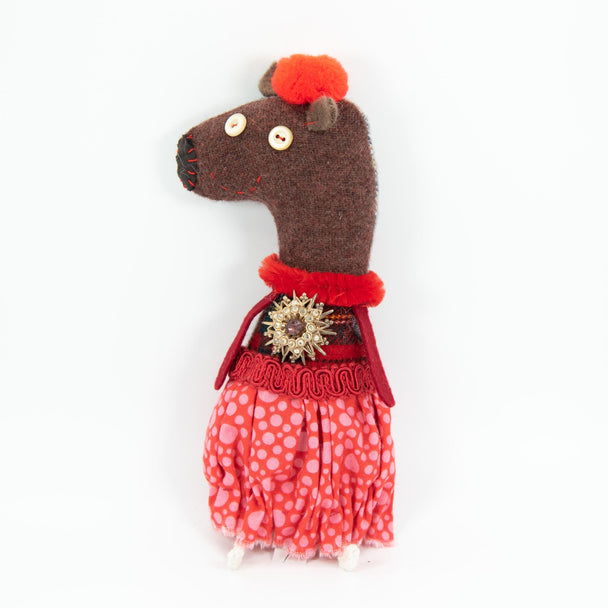 Dotted Skirt Star Reindeer Ornament